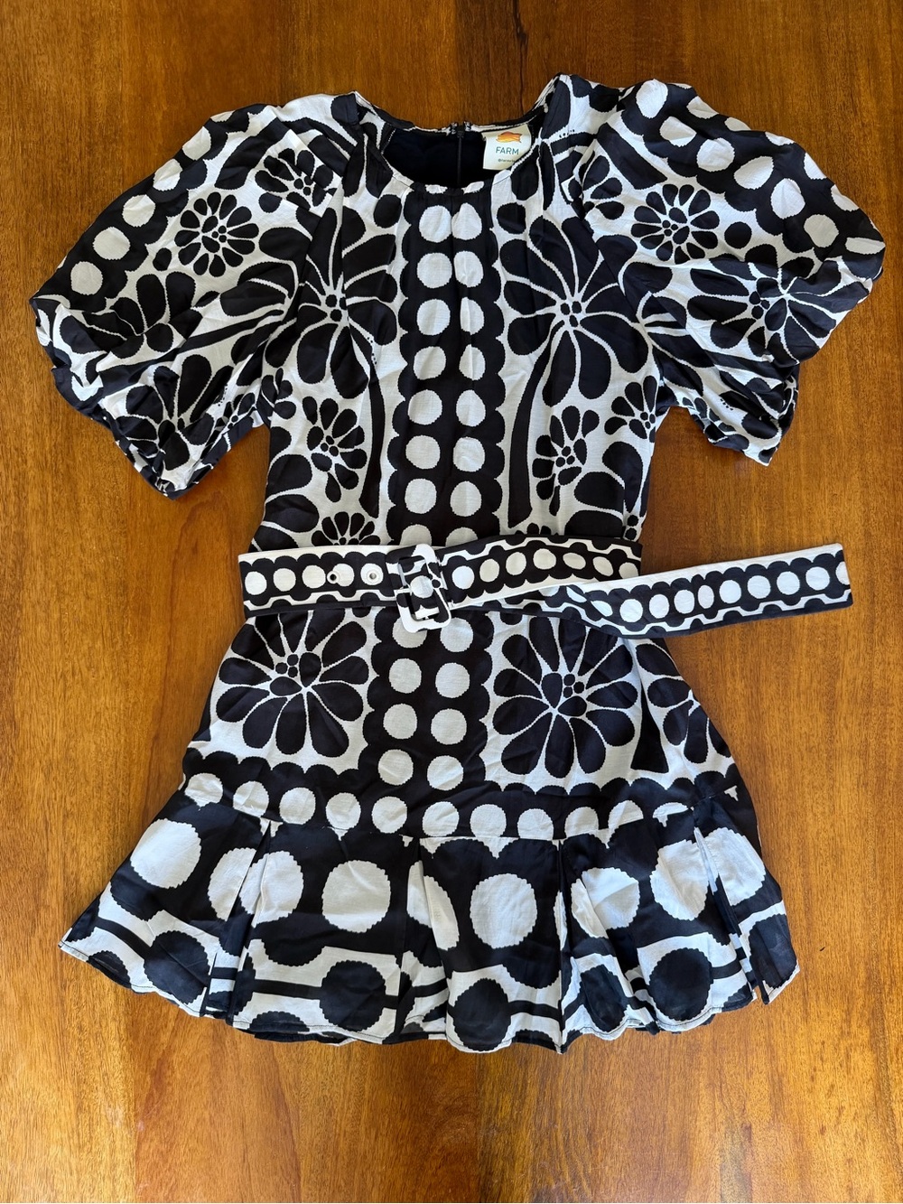Farm Rio Palermo Puff Mini Dress - Like New - Large